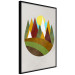 Poster Mountain Trail - colorful abstraction with a field landscape on a light background 129339 additionalThumb 10