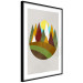 Poster Mountain Trail - colorful abstraction with a field landscape on a light background 129339 additionalThumb 12