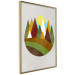 Poster Mountain Trail - colorful abstraction with a field landscape on a light background 129339 additionalThumb 11