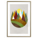 Poster Mountain Trail - colorful abstraction with a field landscape on a light background 129339 additionalThumb 14