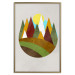 Poster Mountain Trail - colorful abstraction with a field landscape on a light background 129339 additionalThumb 17