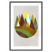 Poster Mountain Trail - colorful abstraction with a field landscape on a light background 129339 additionalThumb 15