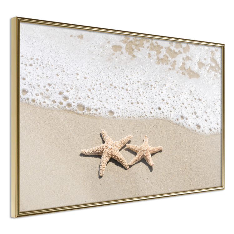 Wall Poster Vacation Souvenir - beach landscape with scattered stars on the sand 129839 additionalImage 12