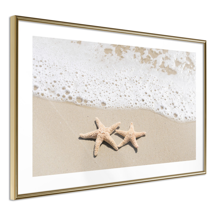 Wall Poster Vacation Souvenir - beach landscape with scattered stars on the sand 129839 additionalImage 7