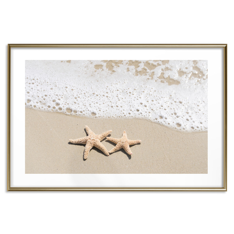 Wall Poster Vacation Souvenir - beach landscape with scattered stars on the sand 129839 additionalImage 14