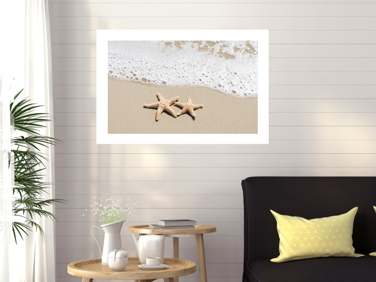Wall Poster Vacation Souvenir - beach landscape with scattered stars on the sand 129839 additionalImage 5
