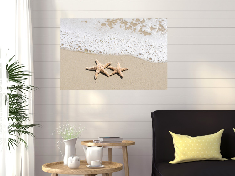 Wall Poster Vacation Souvenir - beach landscape with scattered stars on the sand 129839 additionalImage 4