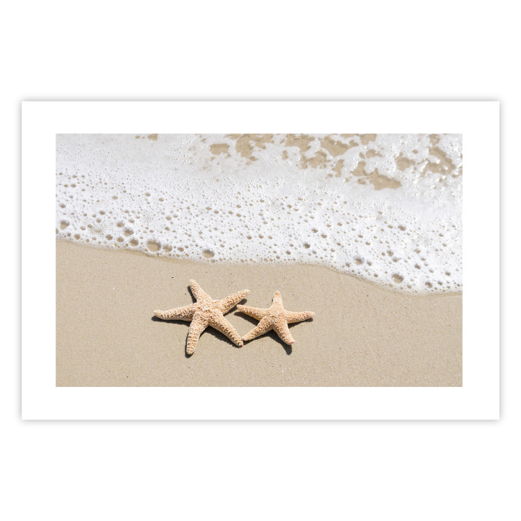 Wall Poster Vacation Souvenir - beach landscape with scattered stars on the sand 129839 additionalImage 19