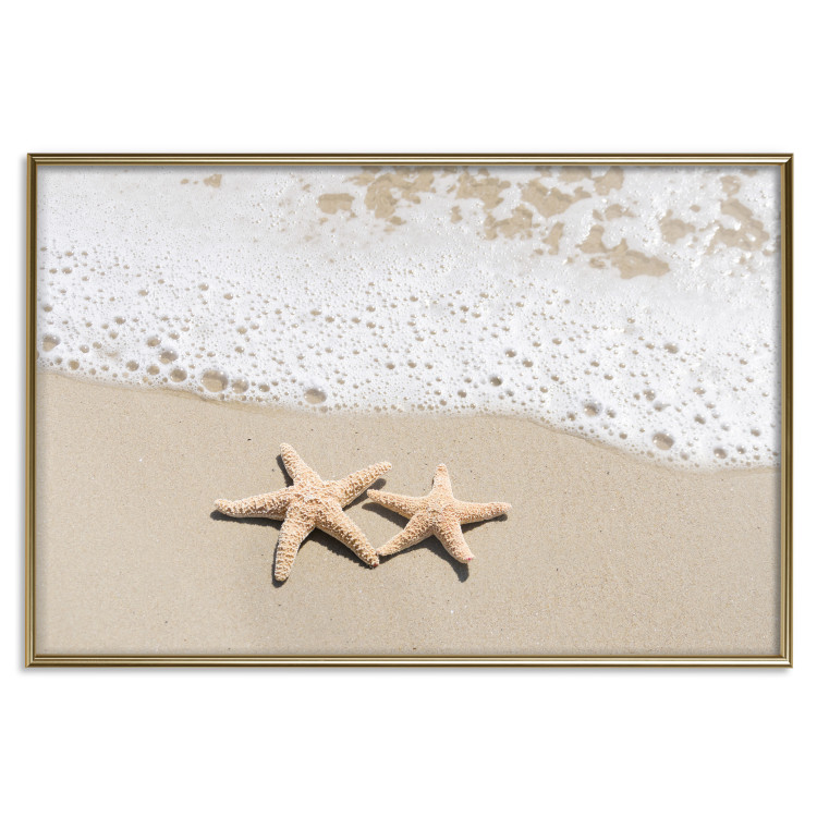 Wall Poster Vacation Souvenir - beach landscape with scattered stars on the sand 129839 additionalImage 17
