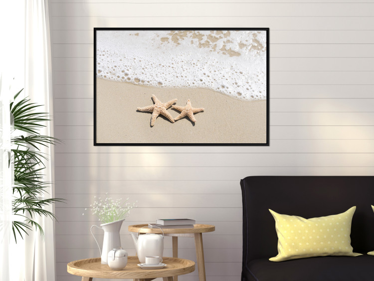 Wall Poster Vacation Souvenir - beach landscape with scattered stars on the sand 129839 additionalImage 6