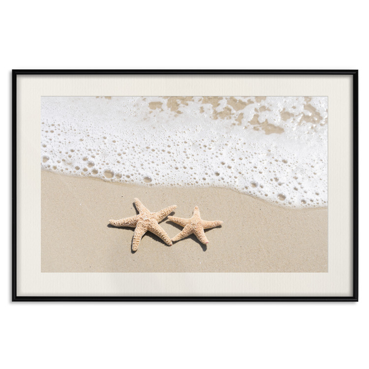 Wall Poster Vacation Souvenir - beach landscape with scattered stars on the sand 129839 additionalImage 19
