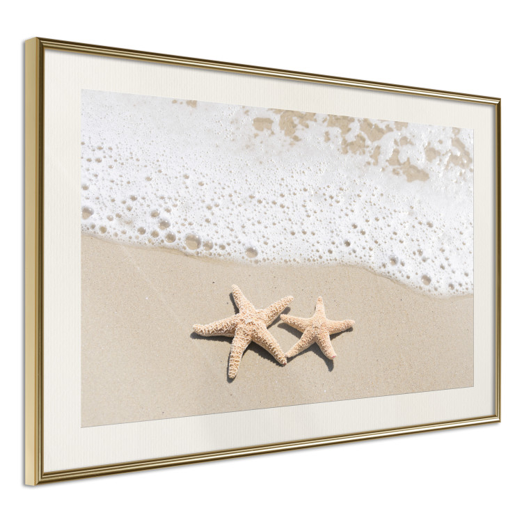 Wall Poster Vacation Souvenir - beach landscape with scattered stars on the sand 129839 additionalImage 3