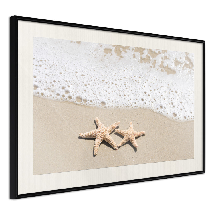 Wall Poster Vacation Souvenir - beach landscape with scattered stars on the sand 129839 additionalImage 2