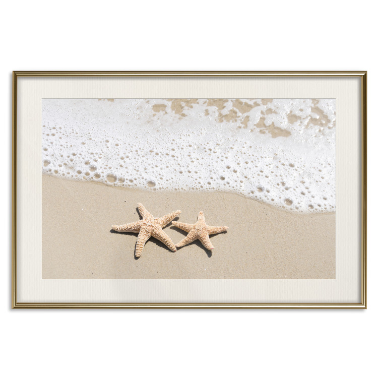 Wall Poster Vacation Souvenir - beach landscape with scattered stars on the sand 129839 additionalImage 20