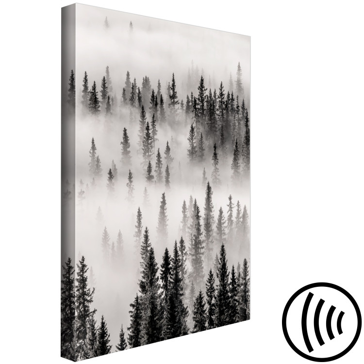 Canvas Print Nesting Ground (1-piece) Vertical - landscape of misty dark forest 130239 additionalImage 6