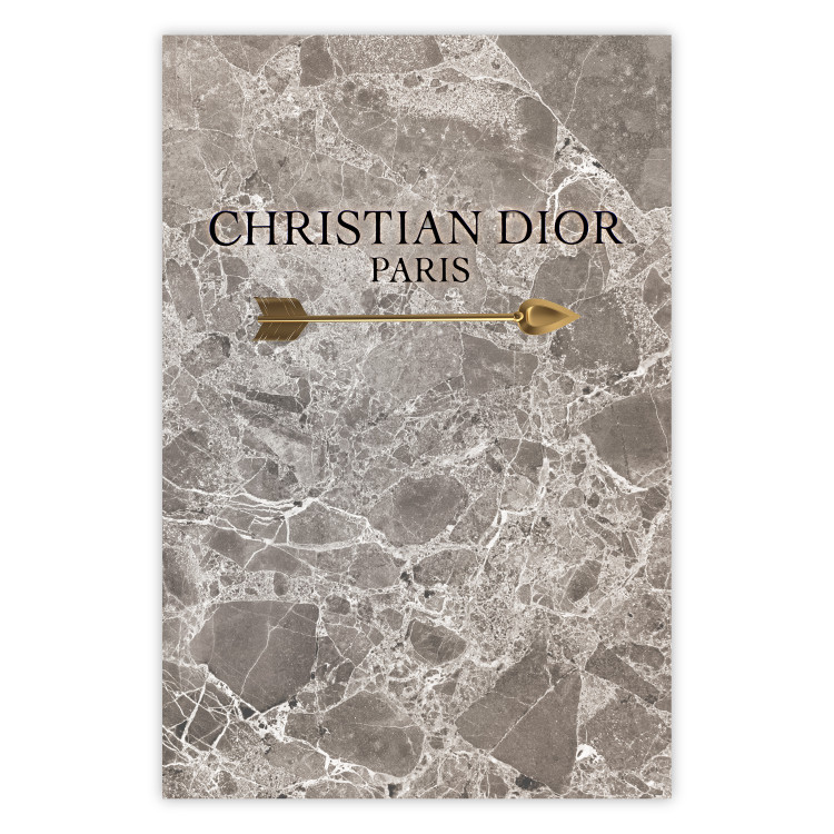 Wall Poster Christian Dior - English text on an abstract marble background 130339