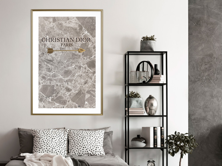 Wall Poster Christian Dior - English text on an abstract marble background 130339 additionalImage 13