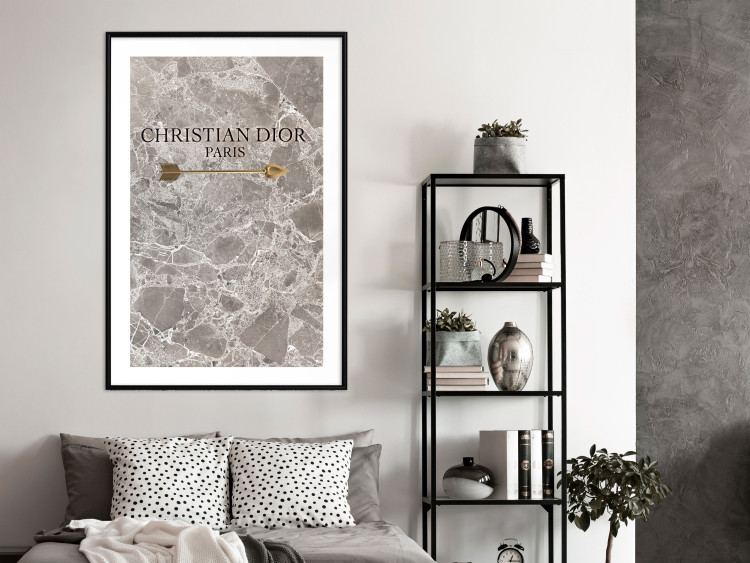 Wall Poster Christian Dior - English text on an abstract marble background 130339 additionalImage 21