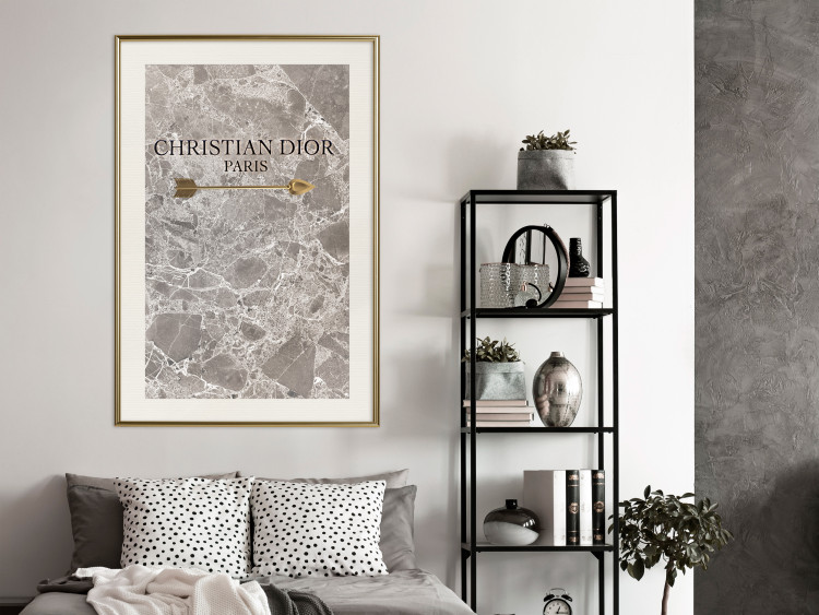 Wall Poster Christian Dior - English text on an abstract marble background 130339 additionalImage 20