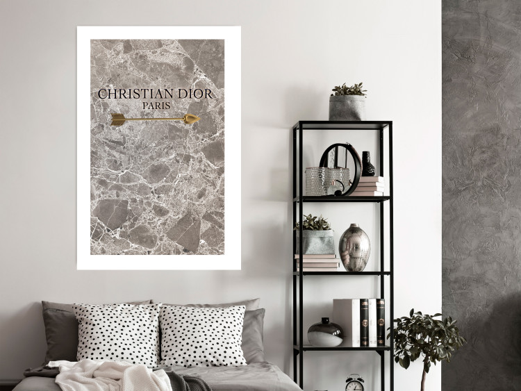 Wall Poster Christian Dior - English text on an abstract marble background 130339 additionalImage 3