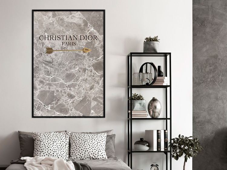 Wall Poster Christian Dior - English text on an abstract marble background 130339 additionalImage 4