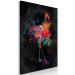 Canvas Print Flamingo Color (1-piece) Vertical - colorful abstract flamingo 130439 additionalThumb 2
