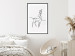 Poster Inquisitive Fawn - abstract line art of a deer on a light gray background 130739 additionalThumb 14