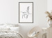 Poster Inquisitive Fawn - abstract line art of a deer on a light gray background 130739 additionalThumb 16
