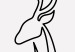 Poster Inquisitive Fawn - abstract line art of a deer on a light gray background 130739 additionalThumb 10