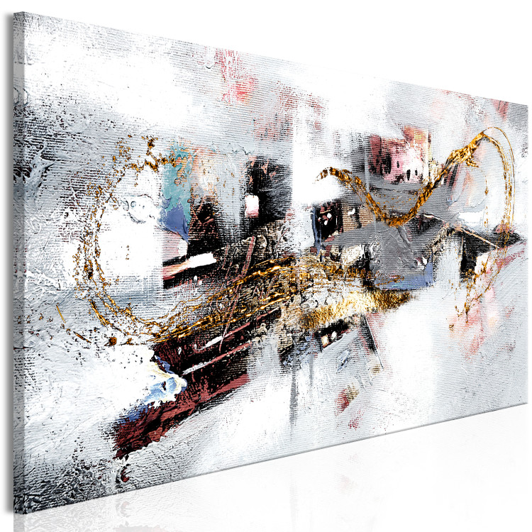 Canvas Snow Fun (1-piece) Narrow - artistic abstraction of patterns 131739 additionalImage 2