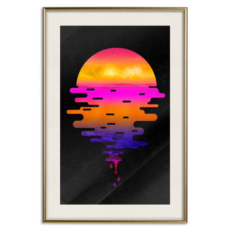 Wall Poster Ocean Reflections - landscape of a sunset in an abstract style 131839 additionalImage 20