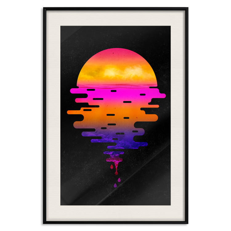 Wall Poster Ocean Reflections - landscape of a sunset in an abstract style 131839 additionalImage 19