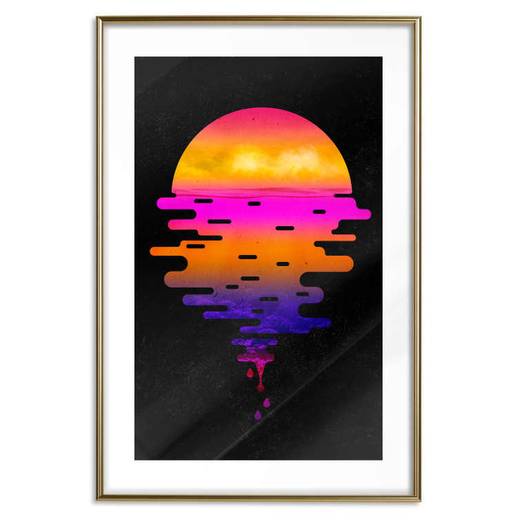 Wall Poster Ocean Reflections - landscape of a sunset in an abstract style 131839 additionalImage 16