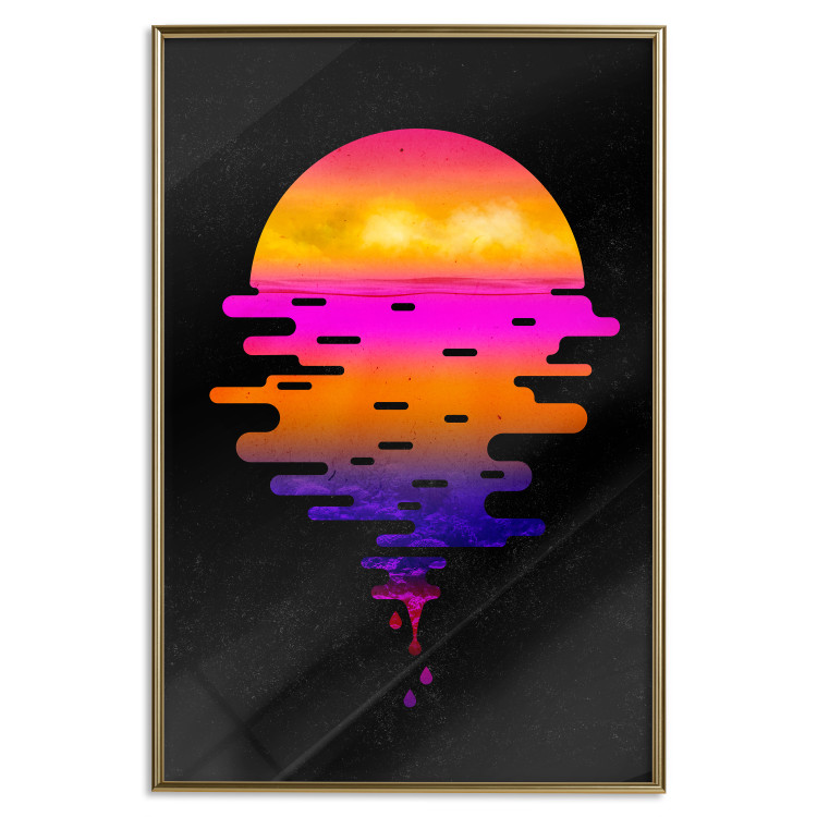 Wall Poster Ocean Reflections - landscape of a sunset in an abstract style 131839 additionalImage 17