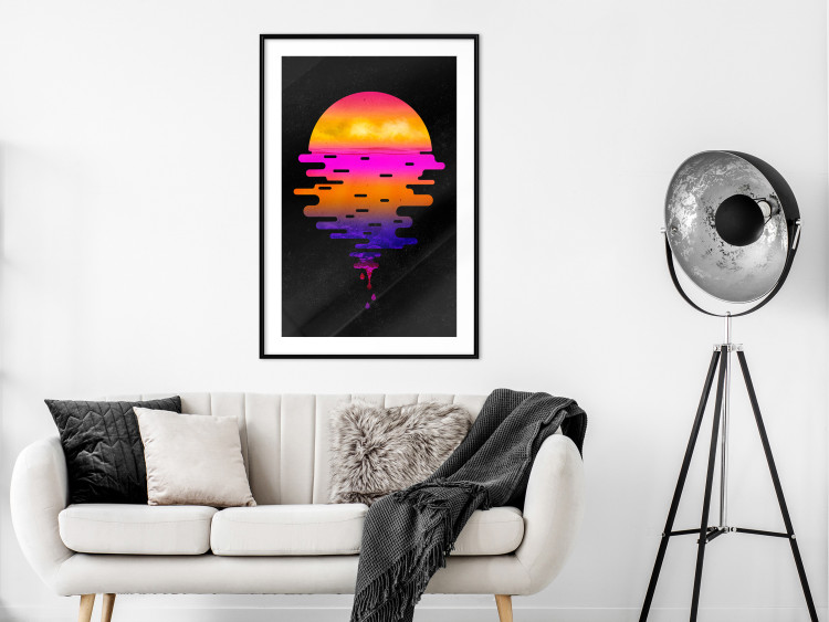 Wall Poster Ocean Reflections - landscape of a sunset in an abstract style 131839 additionalImage 18