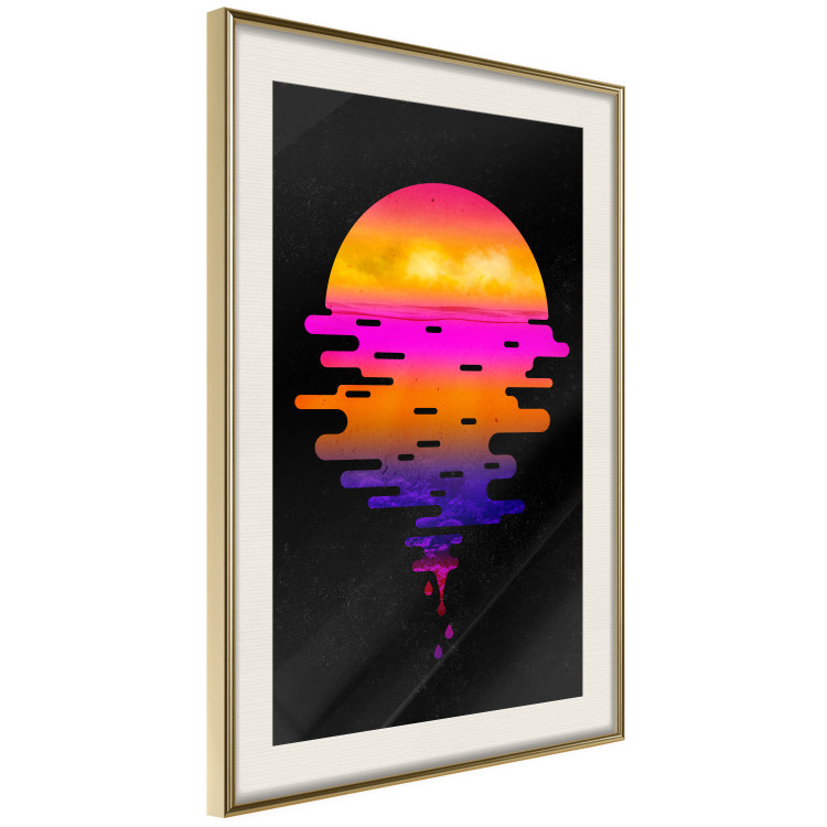 Wall Poster Ocean Reflections - landscape of a sunset in an abstract style 131839 additionalImage 3
