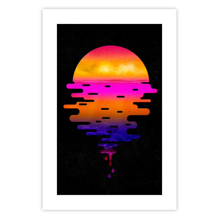 Wall Poster Ocean Reflections - landscape of a sunset in an abstract style 131839 additionalImage 25