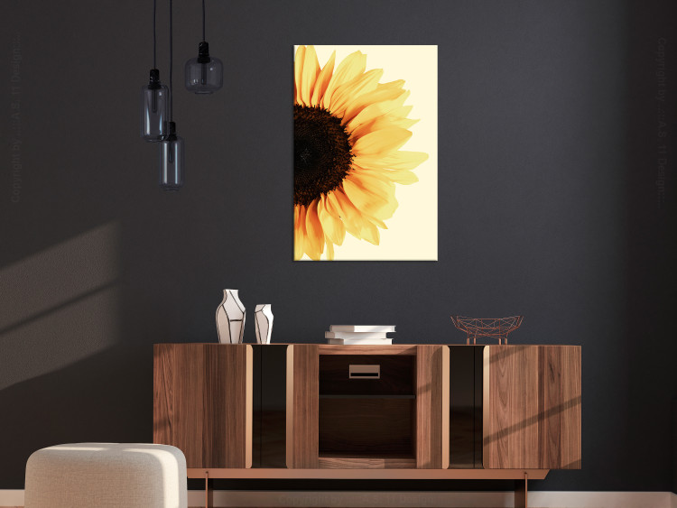 Canvas Print Closer to the Sun (1-piece) Vertical - sunflower in boho motif 135739 additionalImage 3