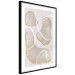 Wall Poster Beach Dream - simple abstraction with beige round shapes and white lines 136539 additionalThumb 4