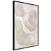 Wall Poster Beach Dream - simple abstraction with beige round shapes and white lines 136539 additionalThumb 3