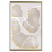 Wall Poster Beach Dream - simple abstraction with beige round shapes and white lines 136539 additionalThumb 9