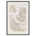 Wall Poster Beach Dream - simple abstraction with beige round shapes and white lines 136539 additionalThumb 17