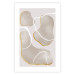 Wall Poster Beach Dream - simple abstraction with beige round shapes and white lines 136539 additionalThumb 13