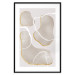 Wall Poster Beach Dream - simple abstraction with beige round shapes and white lines 136539 additionalThumb 19