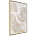 Wall Poster Beach Dream - simple abstraction with beige round shapes and white lines 136539 additionalThumb 8