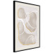 Wall Poster Beach Dream - simple abstraction with beige round shapes and white lines 136539 additionalThumb 8