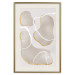 Wall Poster Beach Dream - simple abstraction with beige round shapes and white lines 136539 additionalThumb 18