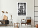 Wall Poster Retro Dream - black and white composition with a phone on wooden planks background 137239 additionalThumb 17