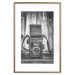 Wall Poster Retro Dream - black and white composition with a phone on wooden planks background 137239 additionalThumb 18