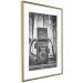 Wall Poster Retro Dream - black and white composition with a phone on wooden planks background 137239 additionalThumb 2